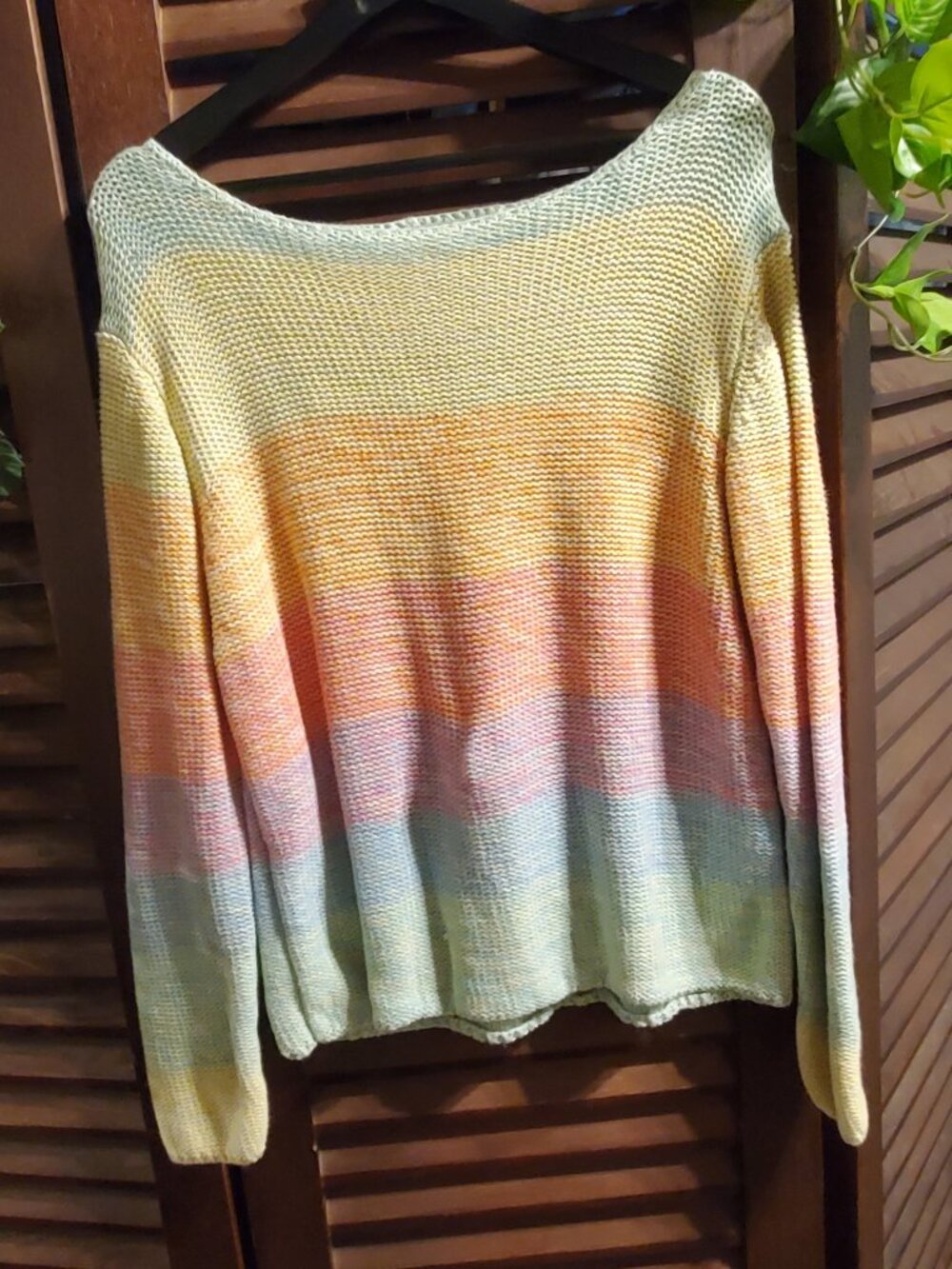 Paraphrase Pastel Rainbow Knit Sweater Size M